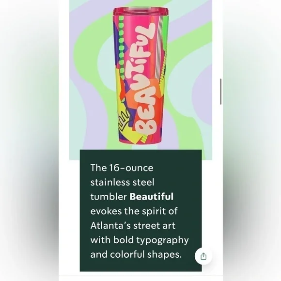 Starbucks 2024 Spring SS Collab x Shae Anthony. NWT. Beautiful and bright! - Picture 13 of 13